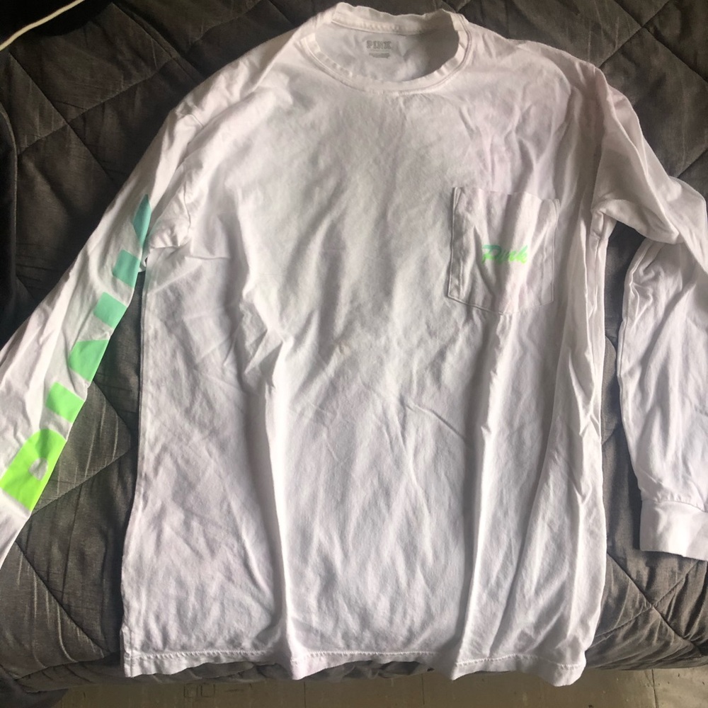 PINK Long Sleeve Campus Tee